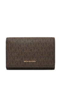 MICHAEL Michael Kors Duży Portfel Damski 32T5GJ6D9B Brązowy. Kolor: brązowy. Materiał: skóra