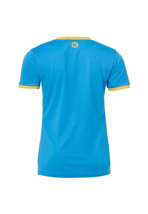 KEMPA - Damska koszulka Kempa Curve. Kolor: niebieski, wielokolorowy, żółty. Materiał: materiał