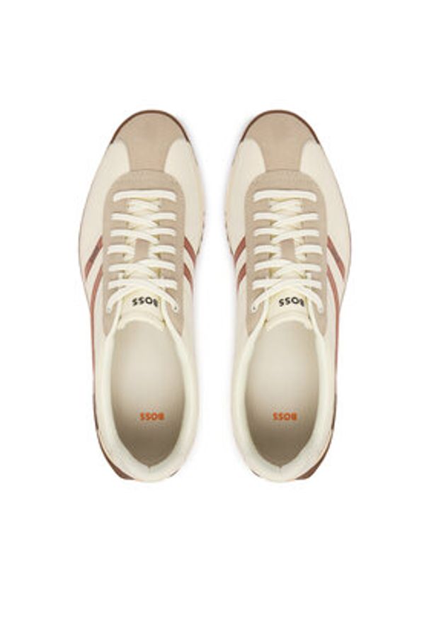 BOSS Sneakersy Zayn 50562818 Beżowy. Kolor: beżowy. Materiał: materiał