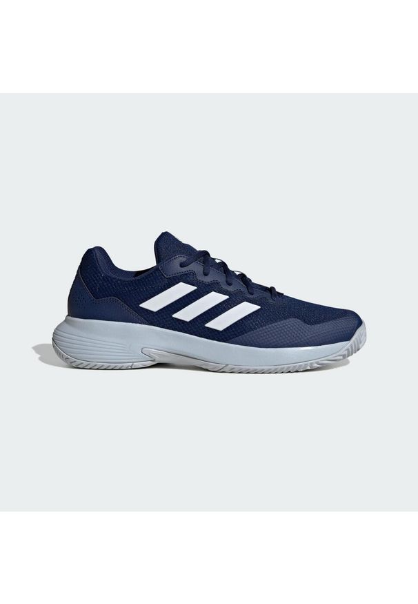 Adidas - Gamecourt 2.0 Tennis Shoes. Kolor: biały, wielokolorowy, niebieski, szary. Materiał: materiał. Sport: tenis