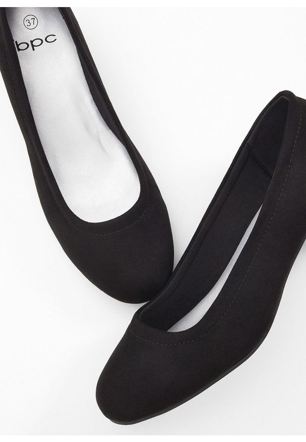 bonprix - Czółenka na obcasie słupku. Kolor: czarny. Obcas: na obcasie. Wysokość obcasa: średni