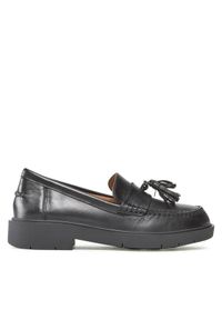 Geox Loafersy D Spherica EC1 CD26QRC 00043 C9999 Czarny. Kolor: czarny. Materiał: skóra