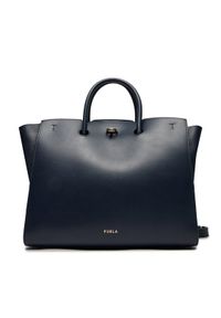 Furla Torebka Genesi L Tote WB00849-BX0053-2676S-1007 Granatowy. Kolor: niebieski. Materiał: skórzane