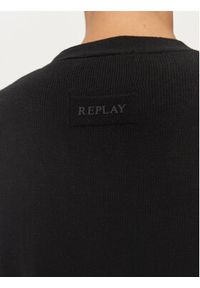 Replay - REPLAY Kardigan UK4456.000.G23138B Czarny Regular Fit. Kolor: czarny. Materiał: bawełna #5