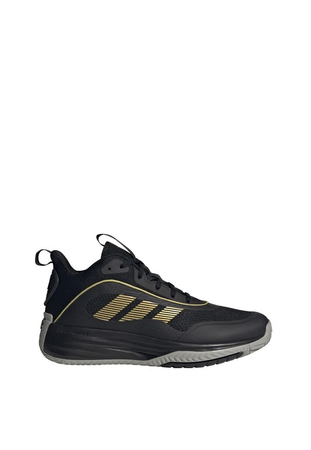 Adidas - Buty Own the Game 3. Kolor: czarny, szary, wielokolorowy, żółty. Sport: koszykówka
