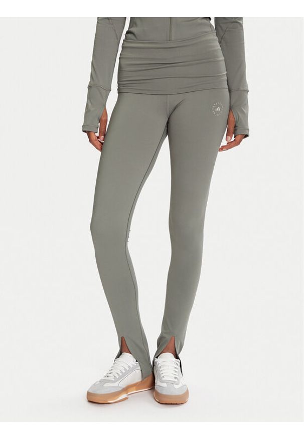 Adidas by Stella McCartney - adidas by Stella McCartney Legginsy True Strength JW4538 Zielony Slim Fit. Kolor: zielony. Materiał: syntetyk