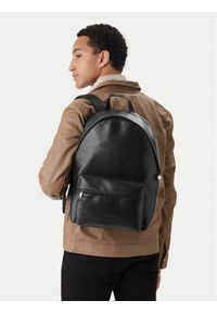 Calvin Klein Plecak Emblem Aop Coated Backpack LV04D3313G Czarny. Kolor: czarny. Materiał: materiał #1