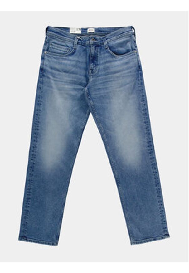 Mustang Jeansy Denver 1014878 Granatowy Straight Fit. Kolor: niebieski