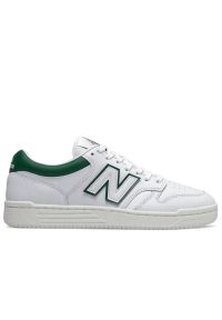 Buty unisex New Balance BB480LGT - białe. Kolor: biały. Materiał: skóra. Szerokość cholewki: normalna. Sport: koszykówka #1