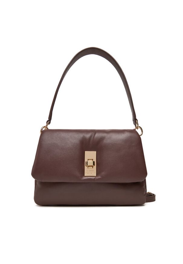 TOMMY HILFIGER - Tommy Hilfiger Torebka Soft Leather Conv Crossover AW0AW17638 Brązowy. Kolor: brązowy. Materiał: skórzane