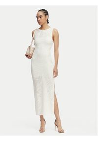 Guess Sukienka codzienna W6GKAX Z0981 Kremowy Slim Fit. Okazja: na co dzień. Kolor: kremowy. Materiał: wiskoza. Typ sukienki: proste. Styl: casual #5