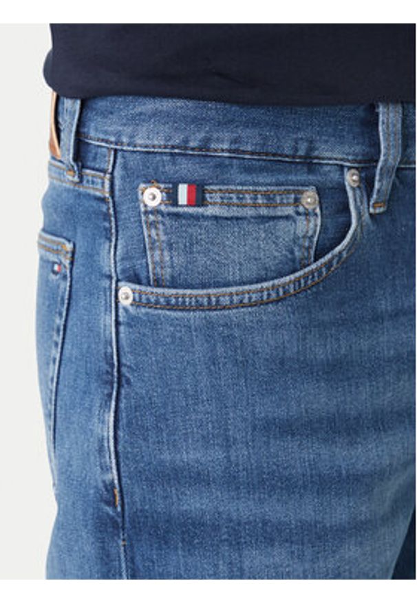 TOMMY HILFIGER - Tommy Hilfiger Jeansy Denton MW0MW42317 Niebieski Slim Fit. Kolor: niebieski