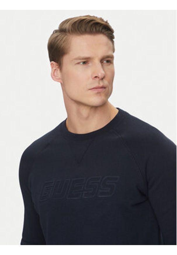 Guess Bluza Z4YQ16 KAIJ1 Granatowy Regular Fit. Kolor: niebieski. Materiał: bawełna
