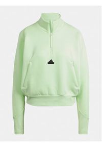 Adidas - adidas Bluza Z.N.E. IS3922 Zielony Loose Fit. Kolor: zielony. Materiał: bawełna #4
