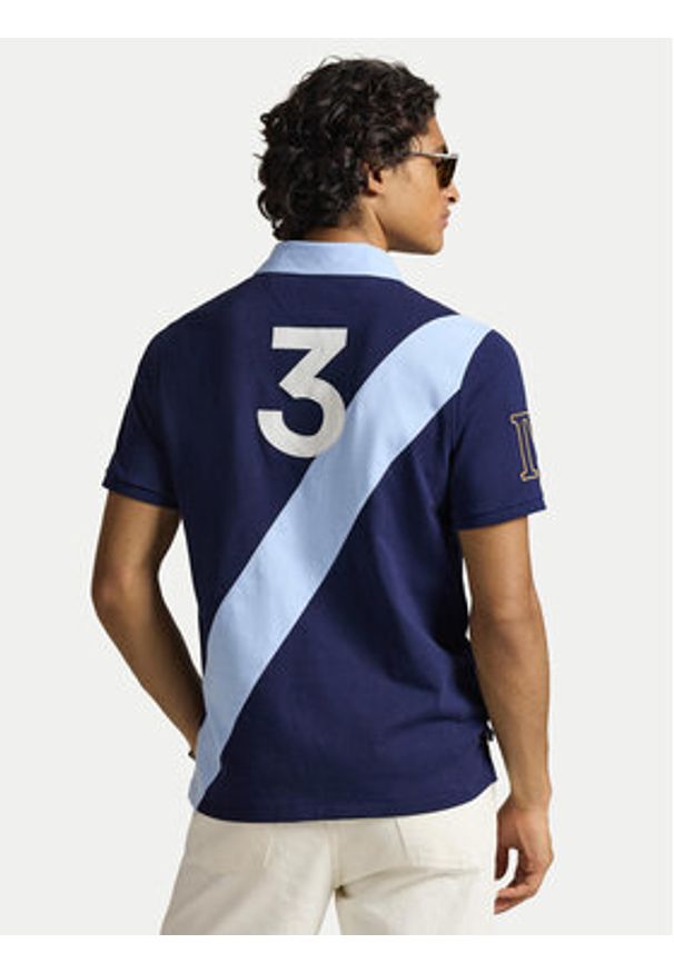 Polo Ralph Lauren Polo 710B14221001 Granatowy Regular Fit. Typ kołnierza: polo. Kolor: niebieski. Materiał: bawełna