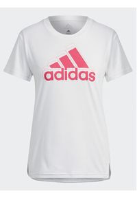Adidas - adidas Koszulka techniczna 3-Stripes Sport Brand Love T-Shirt HK6514 Biały Regular Fit. Kolor: biały. Materiał: syntetyk #5