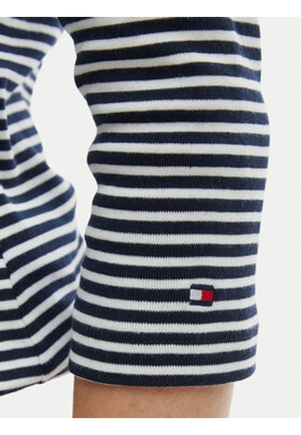 TOMMY HILFIGER - Tommy Hilfiger Bluzka WW0WW49629 Niebieski Slim Fit. Kolor: niebieski. Materiał: bawełna