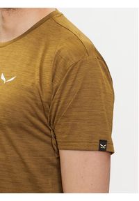 Salewa Koszulka techniczna Puez 26537 Brązowy Regular Fit. Kolor: brązowy. Materiał: syntetyk #2