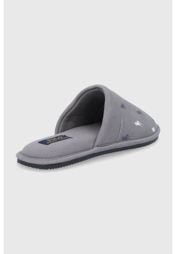 Polo Ralph Lauren Kapcie Kollin kolor szary. Kolor: szary. Materiał: materiał, guma. Wzór: gładki