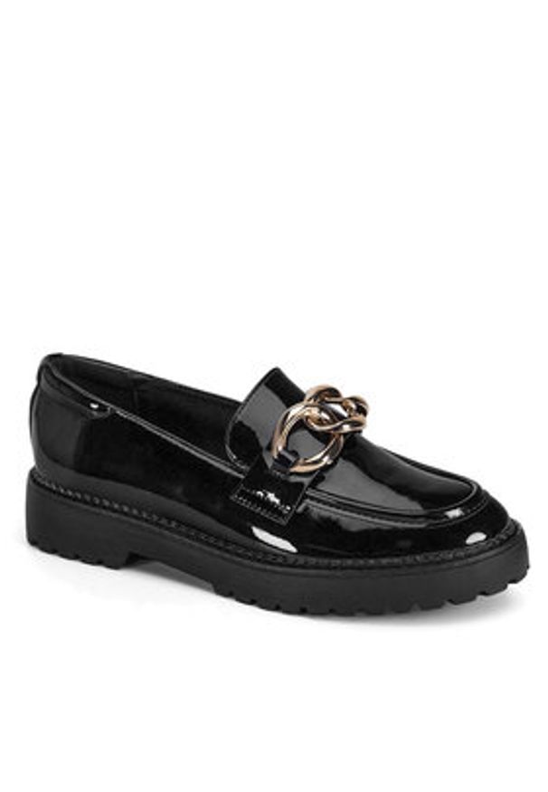 DeeZee Loafersy WS5621-18 Czarny. Kolor: czarny. Materiał: syntetyk, skóra