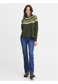 Fransa Sweter 20612945 Zielony Regular Fit. Kolor: zielony. Materiał: syntetyk #8