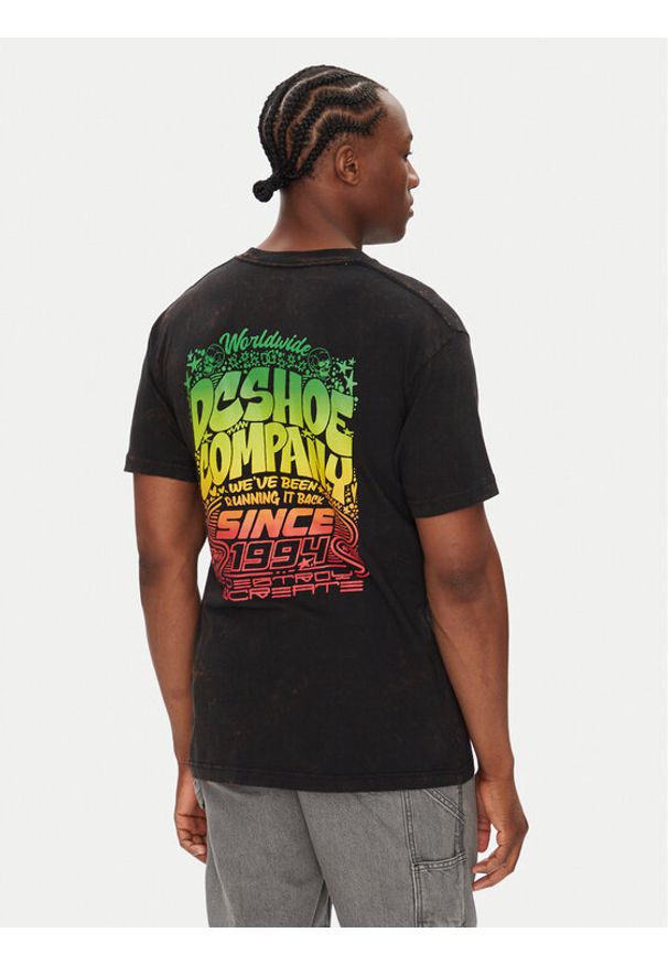 DC T-Shirt ADYZT05450 Czarny Heritage Fit. Kolor: czarny. Materiał: bawełna