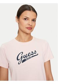 Guess Jeans T-Shirt W4YI13 J1314 Różowy Regular Fit. Kolor: różowy. Materiał: bawełna #5