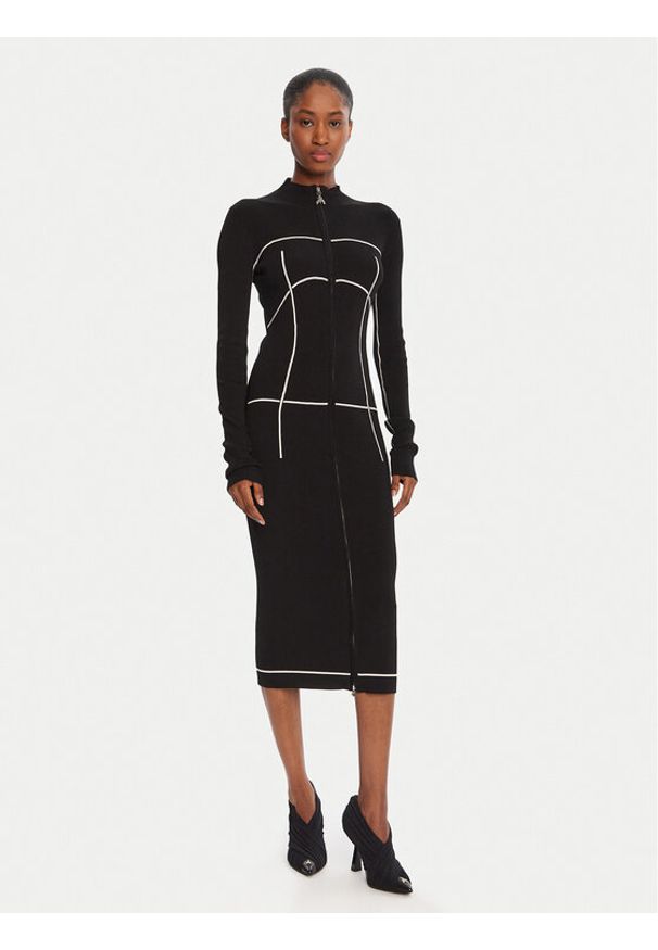 Patrizia Pepe Kardigan 8A1522 K265 FG09 Czarny Regular Fit. Kolor: czarny. Materiał: syntetyk