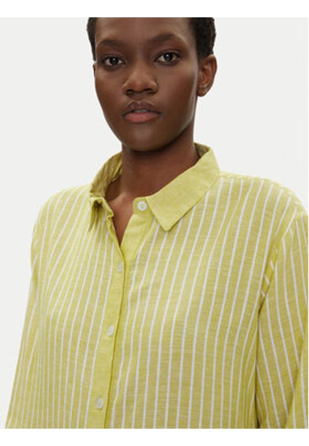 Iconique Sukienka koszulowa IC25-026 Zielony Relaxed Fit. Kolor: zielony. Materiał: bawełna. Typ sukienki: koszulowe