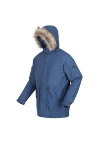 Kurtka uniwersalna męska Regatta Winterparka Salinger Iii. Typ kołnierza: kaptur. Kolor: niebieski. Materiał: syntetyk