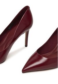 TOMMY HILFIGER - Tommy Hilfiger Szpilki Essential Pointed Pump FW0FW09362 Bordowy. Kolor: czerwony. Materiał: skóra. Obcas: na szpilce #2