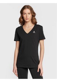 Le Coq Sportif T-Shirt 2220568 Czarny Regular Fit. Kolor: czarny. Materiał: bawełna