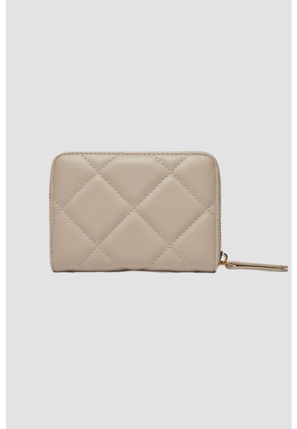 Valentino by Mario Valentino - VALENTINO Beżowy średni damski portfel Ocarina Wallet. Kolor: beżowy. Materiał: skóra ekologiczna