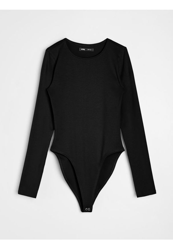 Sinsay - Bawełniane body - czarny. Kolor: czarny. Materiał: bawełna