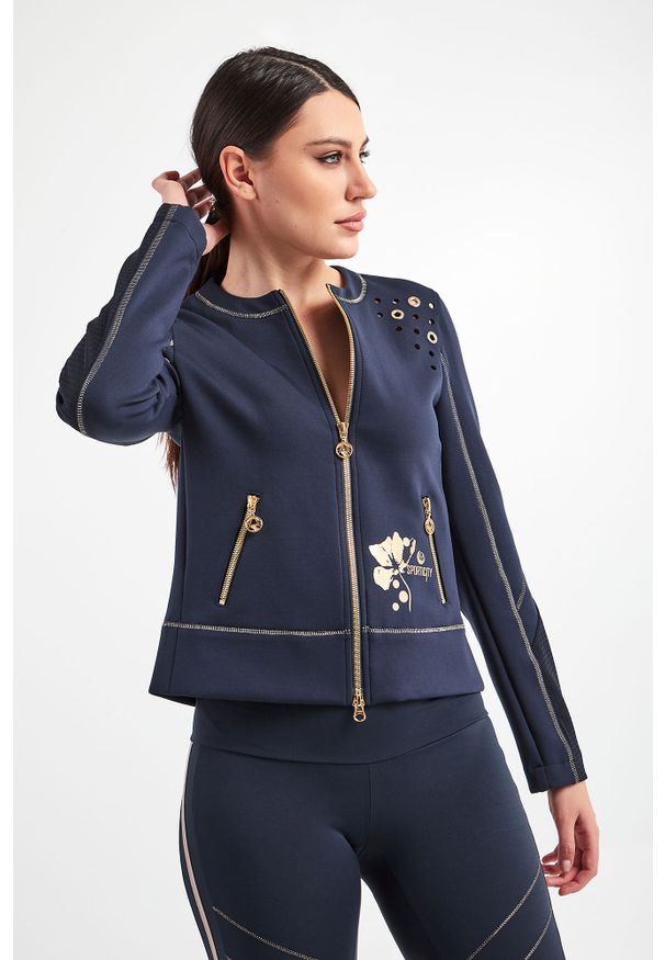 Sportalm - BLUZA PINYALA SPORTALM. Wzór: ażurowy, nadruk
