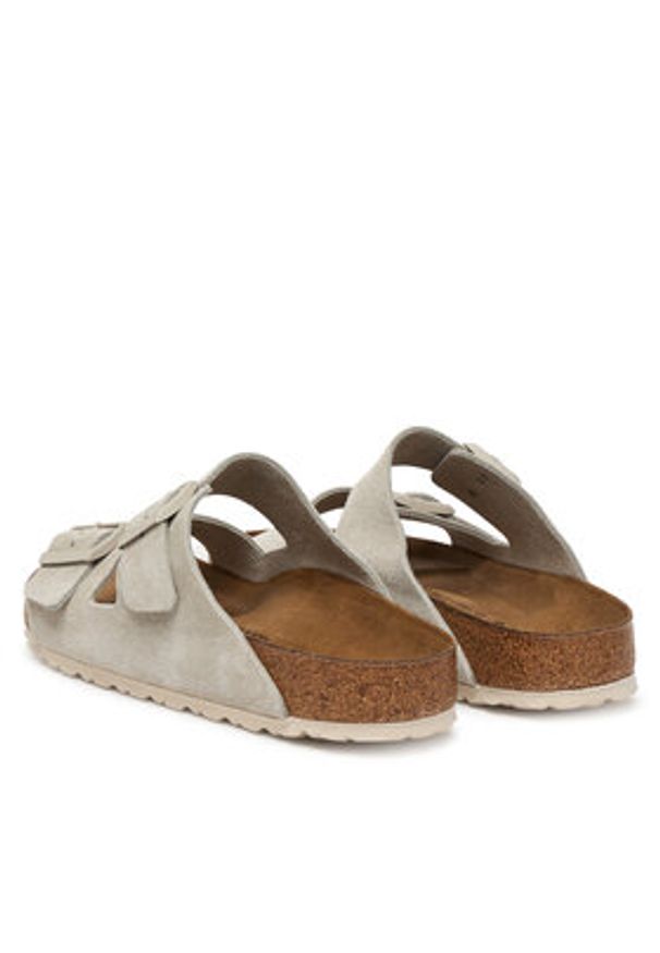 Birkenstock Klapki Arizona 1031638 Beżowy. Kolor: beżowy. Materiał: zamsz, skóra