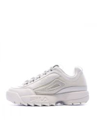 Buty do chodzenia damskie Fila Disruptor II. Zapięcie: sznurówki. Kolor: biały. Materiał: materiał, syntetyk, tkanina. Szerokość cholewki: normalna. Sport: turystyka piesza