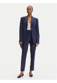 Hugo - HUGO Spodnie materiałowe Hedima-1 50544742 Granatowy Slim Fit. Kolor: niebieski. Materiał: syntetyk #4