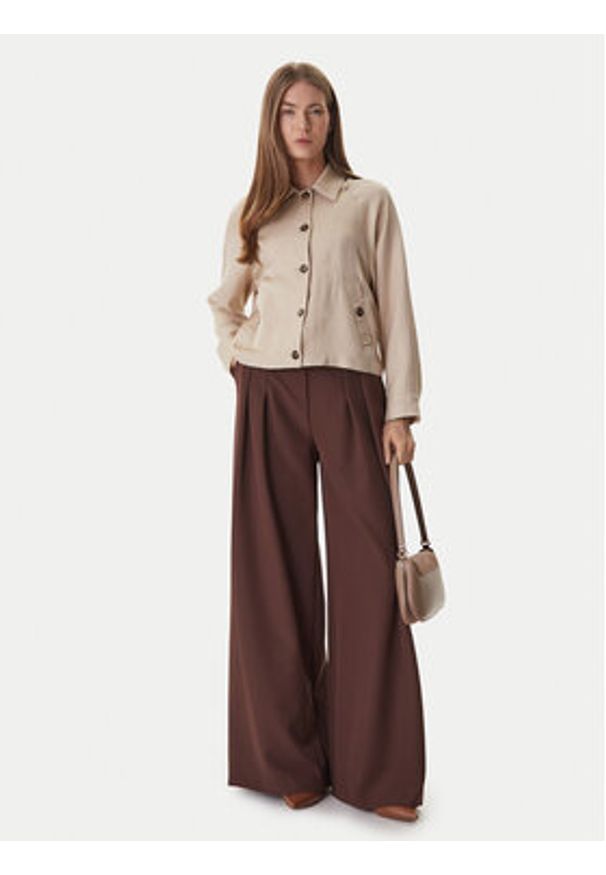 Marella Koszula Baia1 2615191051 Beżowy Regular Fit. Kolor: beżowy. Materiał: wiskoza