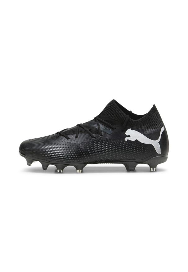 Buty piłkarskie męskie Puma Future 7 Match Fg ag. Kolor: czarny. Materiał: materiał. Szerokość cholewki: normalna. Sport: piłka nożna
