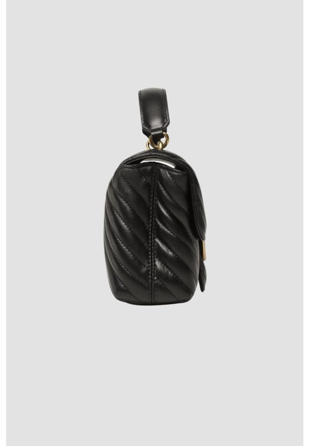 Pinko - PINKO Czarna skórzana damska torebka kopertówka Love Lady Puff Mini CL. Kolor: czarny. Materiał: skórzane. Styl: elegancki