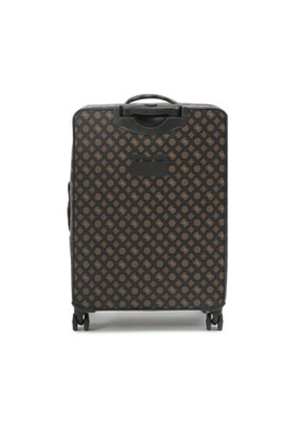 Guess Walizka duża Peony Travel TMPEON P3302 Brązowy. Kolor: brązowy