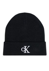 Calvin Klein Jeans Czapka Monogram Embro Beanie K50K512145 Czarny. Kolor: czarny. Materiał: materiał #1