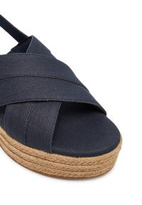 TOMMY HILFIGER - Tommy Hilfiger Espadryle Denim Espadrille Platform Sandal FW0FW08669 Granatowy. Kolor: niebieski. Materiał: materiał. Obcas: na platformie #4