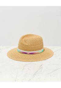 MAISON MICHEL PARIS - Beżowy kapelusz Virginie. Kolor: beżowy. Materiał: lakier. Wzór: aplikacja. Sezon: lato #7