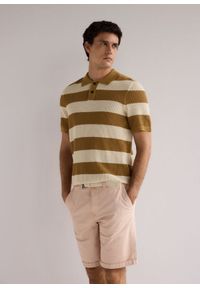 Reserved - Szorty slim fit - różowy. Kolor: różowy. Materiał: bawełna, tkanina