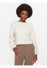Vero Moda Sweter 10291696 Beżowy Regular Fit. Kolor: beżowy. Materiał: syntetyk #1