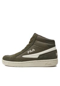 Fila Sneakersy Crew Mid Teens FFT0069.60017 Zielony. Kolor: zielony. Materiał: skóra