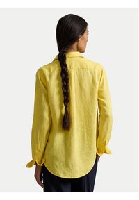 Polo Ralph Lauren Koszula 211970730502 Żółty Regular Fit. Typ kołnierza: polo. Kolor: żółty. Materiał: len #4