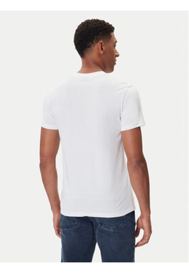 Karl Lagerfeld Jeans T-Shirt A4M17020 Biały Slim Fit. Kolor: biały. Materiał: bawełna